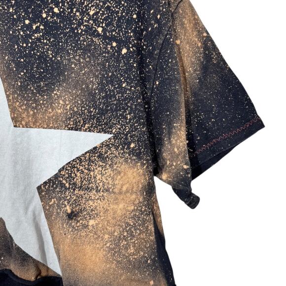 Reworked Stone Temple Pilots Band Cropped Graphic Tee Large Oversized Bleached - Picture 4 of 5